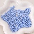 Light blue pearlescent 4x7mm glass rice beads for DIY handmade jewelry crafts - 4x7mm (10g/Pack, Approx. 52 Pcs) / Lake Blue