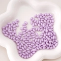 Light purple glass rice beads with pearl finish in white ceramic floral tray - 4x7mm (10g/Pack, Approx. 52 Pcs) / Purple