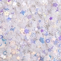 Irregular DIY craft sequins set with star, flower, and rabbit shapes in iridescent white - Yellow Purple Starry Sequins