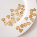 Ciondoli a forma di cuore in acciaio inossidabile dorato per gioielli fai da te - Cuore / 10x9mm (5 Pezzi/Confezione) / Oro
