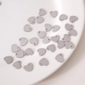 Ciondoli a cuore in acciaio inossidabile lucido per la creazione di gioielli fai da te - Cuore / 10x9mm (20 Pezzi/Confezione) / Color Acciaio