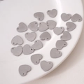 Ciondoli a forma di cuore in acciaio inossidabile argento per la creazione di gioielli - Cuore / 14x13mm (20 Pezzi/Confezione) / Color Acciaio
