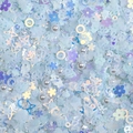 Mixed blue and purple iridescent sequins in flower and star shapes for DIY crafts - Blue Pearl Sequin Mix