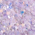 Mix of lilac star and flower holographic sequins with faux pearls for DIY craft accessories - Purple Macaron Pearl Style