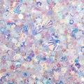Holographic mixed shape glitter sequins with stars and snowflakes for DIY crafts - White Iridescent Deco Sequins