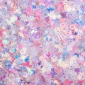 Iridescent mixed sequins in star and snowflake shapes for DIY nail art crafts - Pink Iridescent Sequin Set
