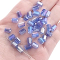 DIY 5,2x8mm aurora blau-violett facettierte Glasperlen für Armband Schmuckherstellung - Königsblau