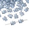Light blue-grey faceted glass bear beads for DIY jewelry making and crystal necklaces - 10Pcs/Pack / Light Blue