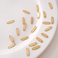 Connettori rettangolari dorati in acciaio per la creazione di gioielli DIY - Barra Doppio Foro / 4x14mm (5 Pezzi/Confezione) / Oro