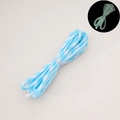 4mm glow-in-the-dark round braided shoelaces in blue and white luminous nylon cord - 4mm 2m / Blue & White