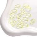 Doorschijnende lichtgele acryl kettingstangen voor handgemaakte DIY sieraden - Transparante U-vorm Gesp / 50 Stuks / Geel