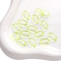Neon groene transparante acryl open kettingringen voor DIY handgemaakte kettingen en armbanden - Transparante U-vorm Gesp / 50 Stuks / Groen