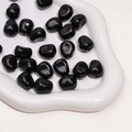 Perle in acrilico nero lucido di forma irregolare per gioielli e collane fai da te - 12x15mm (5 pezzi/confezione) / Nero