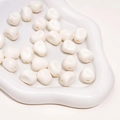 Perline in acrilico bianco crema di forma irregolare per gioielli su vassoio deco - 12x15mm (5 pezzi/confezione) / Bianco avorio