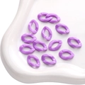 Paarse acryl open ketting schakels in amandelvorm voor handgemaakte sieraden DIY - Massieve Ovale Gesp / 50 Stuks / Paars