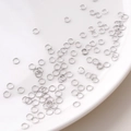 Bulk silver stainless steel open jump rings for DIY jewelry making and bead connection - 0.5x4mm (200 Pieces/Pack) / Silver