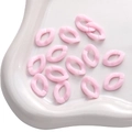 Pastelroze acryl open schakels voor DIY sieraden maken op een wit keramisch dienblad - Massieve Ovale Gesp / 50 Stuks / Roze