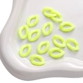Neongele acryl open schakels voor DIY handgemaakte kettingen en sieraden armbanden - Massieve Ovale Gesp / 50 Stuks / Geel