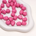 Perline ovali in acrilico rosa acceso per bracciali e creazione di gioielli DIY - rosa scuro