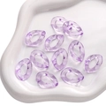 Lichtpaarse transparante acryl open schakels voor het maken van DIY-sieraden - Transparante Ovale Gesp / 50 Stuks / Paars