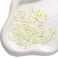 Translucente gele acryl open schakels voor DIY kettingen en sieraden maken - Transparante Ovale Gesp / 50 Stuks / Geel
