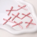 Handgefertigte rosa Satinschleifen für DIY Haarschmuck und Kleidung Dekoration - Altrosa