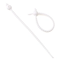 Attache en silicone blanc réglable avec design perlé pour accessoire porte-clés DIY - Lot de 2 / Blanc
