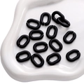 Matzwarte acryl ovale open schakels voor DIY kettingen en armbanden maken - Massieve U-vorm Gesp / 5 Stuks / Zwart