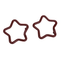 Deep reddish brown star-shaped alloy keychain lobster clasp with glossy finish - Burgundy