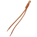 Porte-clés en paracorde tressée orange-brun avec embouts en plastique scellés - Longueur env. 22cm, nœud romain env. 4.5cm, 1 pièce/paquet / Marron