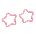 Light pink star shaped alloy metal snap hook for DIY keychain and bag accessories - Pink