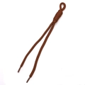 Pendentif en paracorde tressée marron foncé avec nœud en boucle et embouts en plastique - Longueur env. 22cm, nœud romain env. 4.5cm, 1 pièce/paquet / Brun Foncé