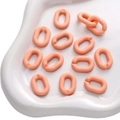 DIY koraalroze acryl schakels voor armbanden en handgemaakte sieraden accessoires - Massieve U-vorm Gesp / 5 Stuks / Oranjeroze
