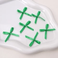 Grasgrüne Satin-Minischleifen für DIY-Haarspangen und Bastelzubehör 6er-Set - Grün
