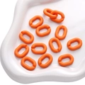Matte oranje acryl open kettingstuks voor het zelf maken van armbanden en halskettingen - Massieve U-vorm Gesp / 5 Stuks / Oranjerood