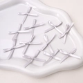 Silbergraue Satin-Schleifen für DIY Haarschmuck und Kleidung Dekoration Zubehör - Hellgrau