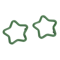 Star shaped dark green alloy carabiner spring hooks for DIY bags and keychains - Dark Green