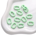 Matte mintgroene acryl open schakels voor DIY armbanden en kettingen maken van sieraden - Massieve U-vorm Gesp / 5 Stuks / Groen