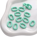 Matte muntgroene acryl open schakels voor handgemaakte armbanden en kettingen - Massieve U-vorm Gesp / 5 Stuks / Teal