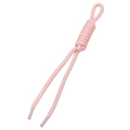 Porte-clés en corde tressée en polyester rose vif avec détail de nœud romain élégant - Longueur env. 22cm, nœud romain env. 4.5cm, 1 pièce/paquet / Rose