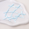 Kleine hellblaue Satin-Schleifen aus Polyester für DIY Haarschmuck und Handwerk - Himmelblau