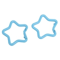 Sky blue star-shaped alloy carabiner metal hook for DIY keychain and bag accessories - Blue
