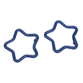 Navy blue star-shaped alloy carabiner clip for DIY keychains and bag accessories - Sapphire Blue