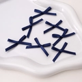 Dunkelblaue Satin-Schleifen aus Polyester für handgefertigten DIY-Haarschmuck und Deko - Marineblau