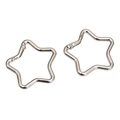 Polished silver star-shaped alloy lobster clasp for DIY bags and keychains - Silver