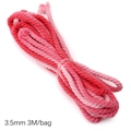 3.5mm gradient twisted cotton cord in dark red and pink for DIY bracelets and crafts - 3.5mm x 3m / Spring Flowers