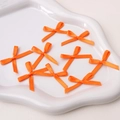 Set mit 8 leuchtend orangefarbenen Satin-Minischleifen für DIY-Haarschmuck und Deko - Orange