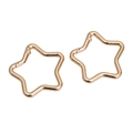DIY rose gold star shaped alloy metal keychain spring hook for bag accessory - Gold