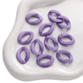 Mat paarse acryl kettingstuks voor DIY handgemaakte armbanden en sieraden - Massieve Ovale Gesp / 5 Stuks / Paars