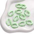 Mat lichtgroene acryl open kettingverbindingen voor DIY sieraden maken - Massieve Ovale Gesp / 5 Stuks / Groen